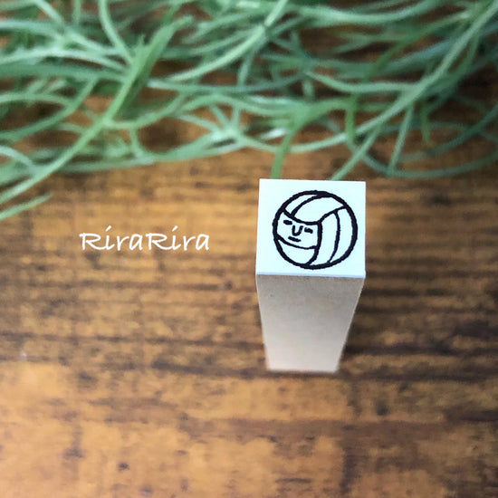 [RiraRira Hanko] Volleyball mini rubber stamp