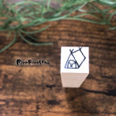 [RiraRira Hanko] Camping Tent mini rubber stamp