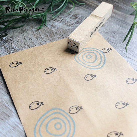 [RiraRira Hanko] Fish mini rubber stamp