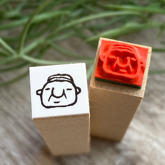 [RiraRira Hanko] Uncle Chief Iwai face mini rubber stamp