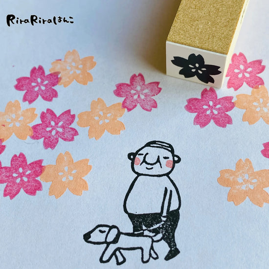 [RiraRira Hanko] Sakura mini rubber stamp