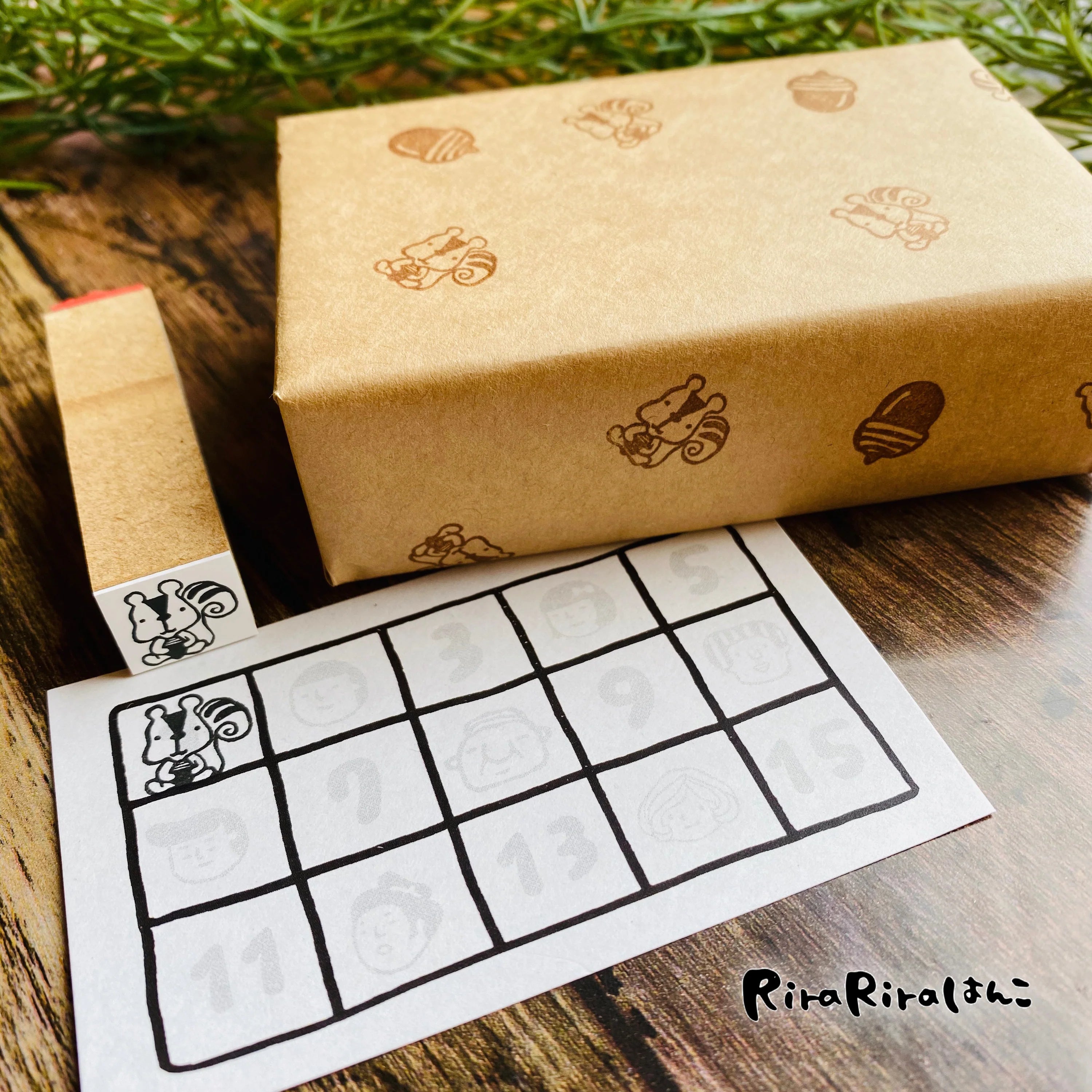 [RiraRira Hanko] Kurita Risumaru-kun Squirrel rubber stamp