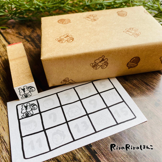 [RiraRira Hanko] Kurita Risumaru-kun Squirrel rubber stamp
