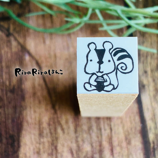 [RiraRira Hanko] Kurita Risumaru-kun Squirrel rubber stamp