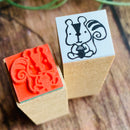 [RiraRira Hanko] Kurita Risumaru-kun Squirrel rubber stamp