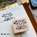[RiraRira Hanko] Uncle Iwai Heart Filled rubber stamp