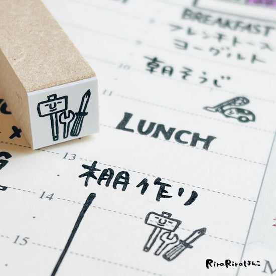 [RiraRira Hanko] Tools mini rubber stamp