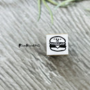 [RiraRira Hanko] Hamburger mini rubber stamp