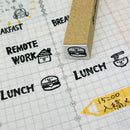 [RiraRira Hanko] Hamburger mini rubber stamp