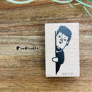 [RiraRira Hanko] Osaka Auntie Seki Peeking rubber stamp