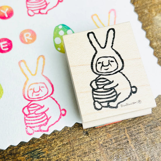 [RiraRira Hanko] Uncle Iwai Easter Bunny rubber stamp