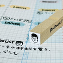[RiraRira Hanko] Aunt Seki mini face mini rubber stamp