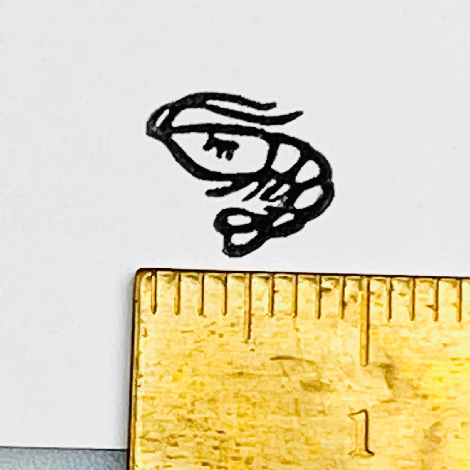 [RiraRira Hanko] Shrimp mini rubber stamp
