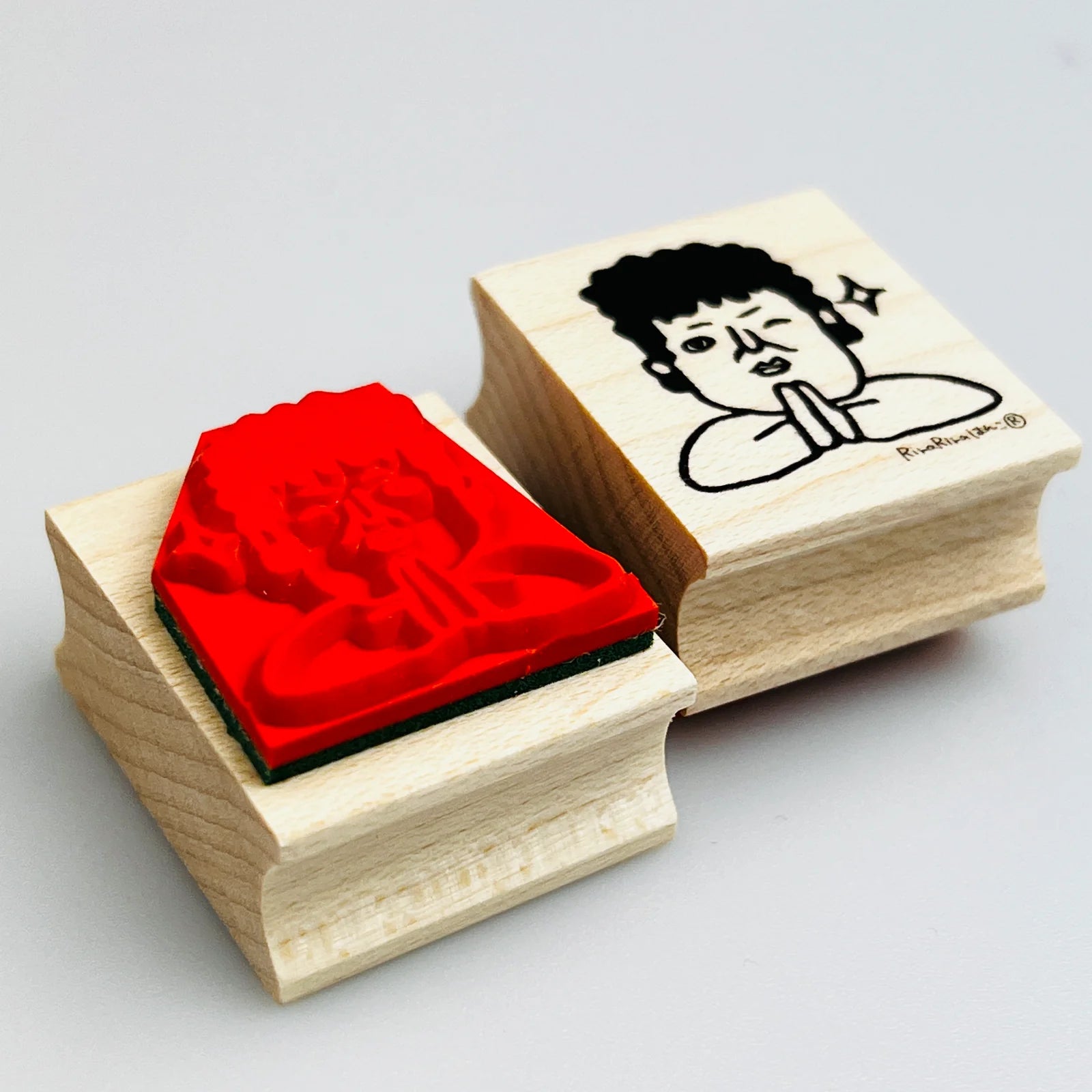 [RiraRira Hanko] Aunt Seki Please & Wink rubber stamp