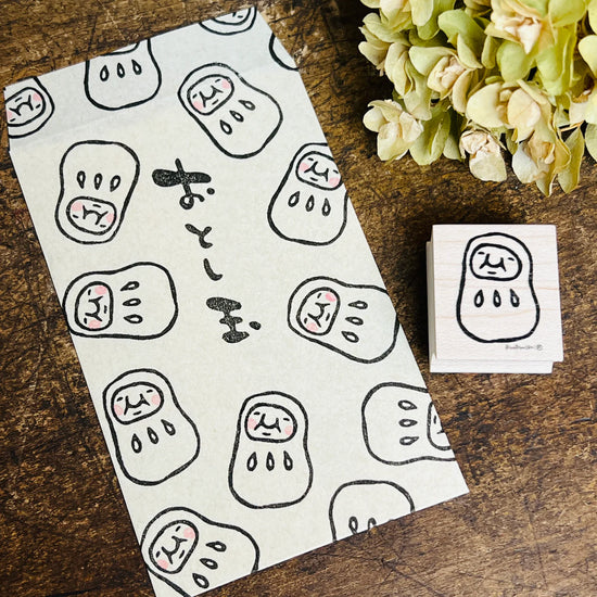 [RiraRira Hanko] Uncle Iwai Daruma rubber stamp