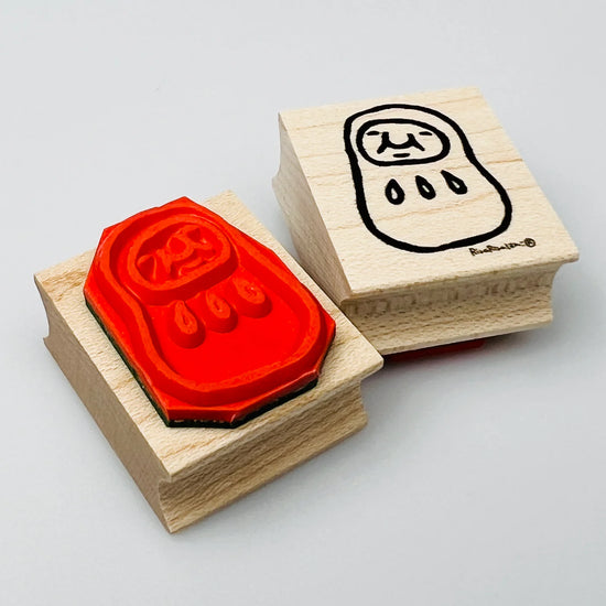 [RiraRira Hanko] Uncle Iwai Daruma rubber stamp
