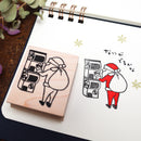 [RiraRira Hanko] Gashapon Santa rubber stamp