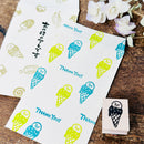 [RiraRira Hanko] Ice Cream Cone rubber stamp