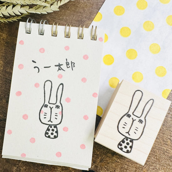 [RiraRira Hanko] Rabbit U-Taro rubber stamp