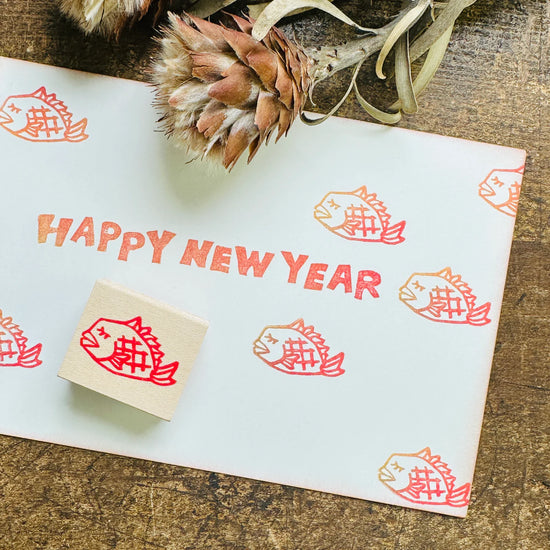 [RiraRira Hanko] Tai Sea Bream Fish rubber stamp