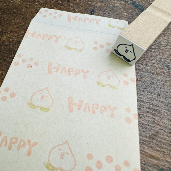 [RiraRira Hanko] Momo Peach mini rubber stamp