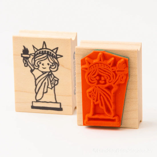 [RiraRira Hanko] Maron chan Statue of Liberty Rubber stamp
