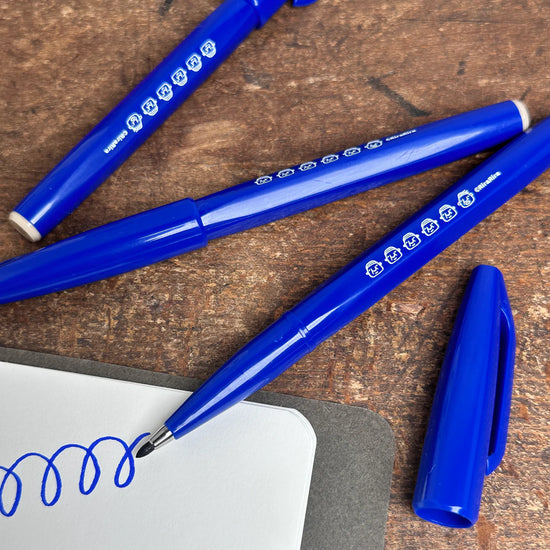 [RiraRira Hanko] Uncle Iwai Blue Sign Pen