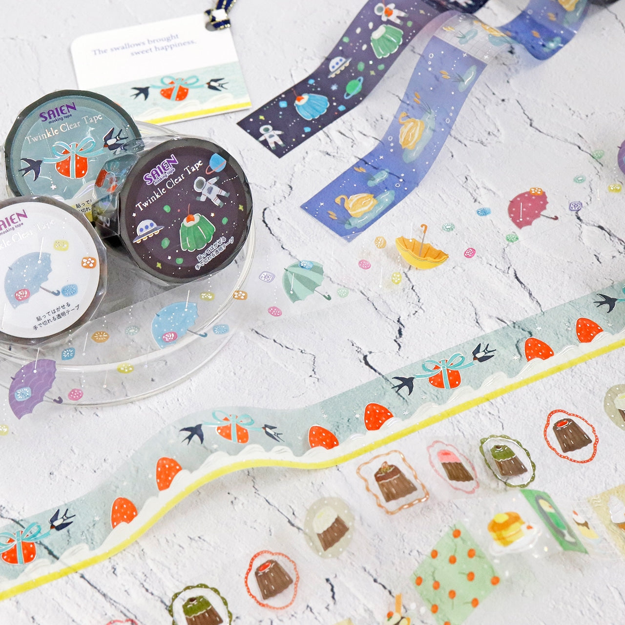 [SAIEN] Cafe Cherry 🍒 • Twinkle series Clear Tape