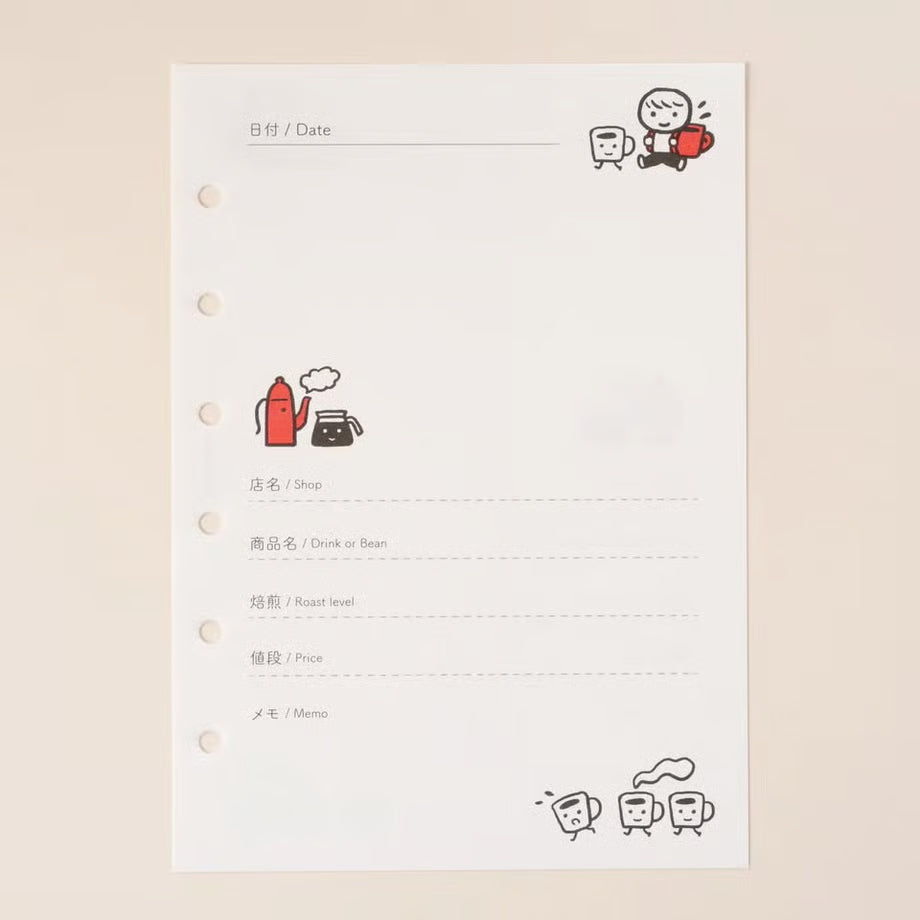 [Tegamisha] Coffee Boy · A6 Mini Refill Sheets