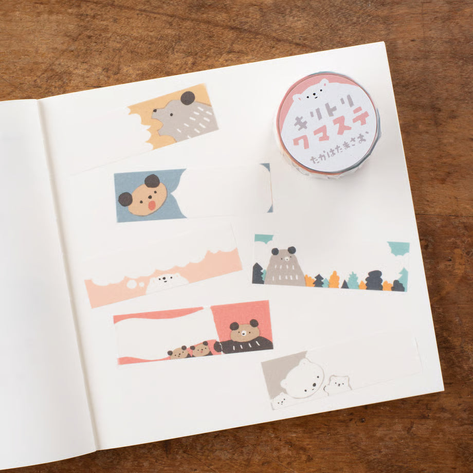 [Tegamisha] Masao Takahata · Kiritori Bear Strips washi tape