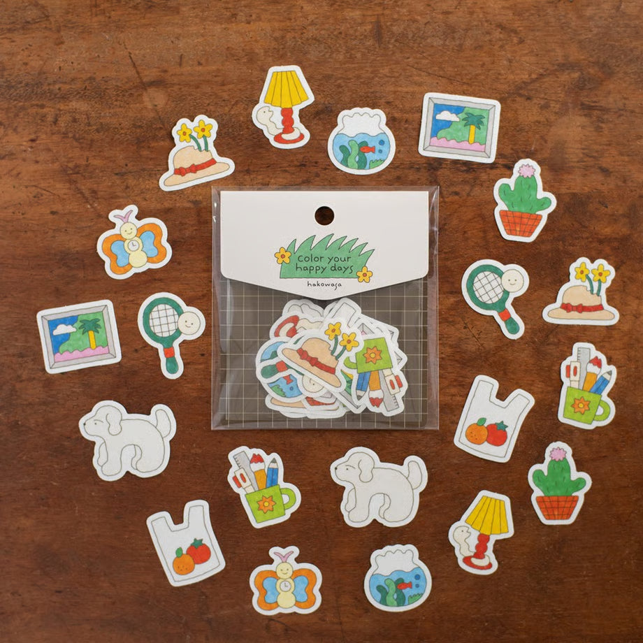 [Tegamisha] hakowasa · Color Your Happy Days Flake Stickers
