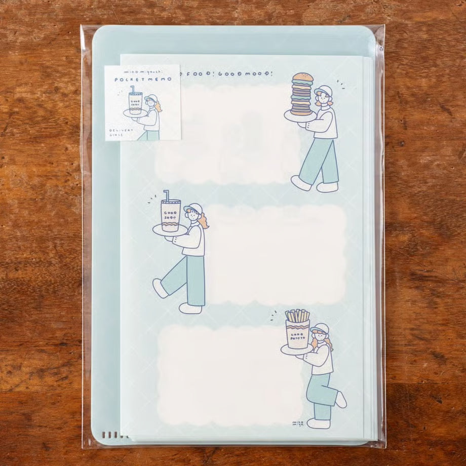 [Tegamisha] Miho Miyauchi · Delivery Girls Pocket Memo Pad