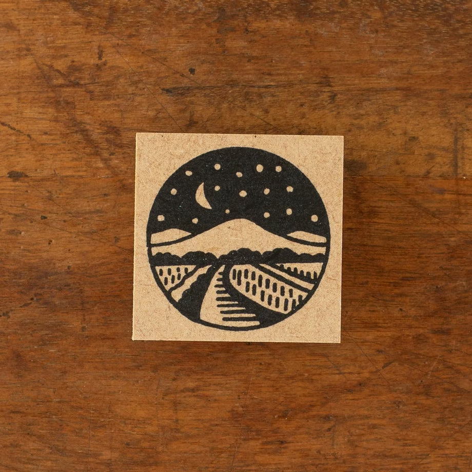 [Tegamisha] Hitomi Hiraoka · Still Night rubber stamp
