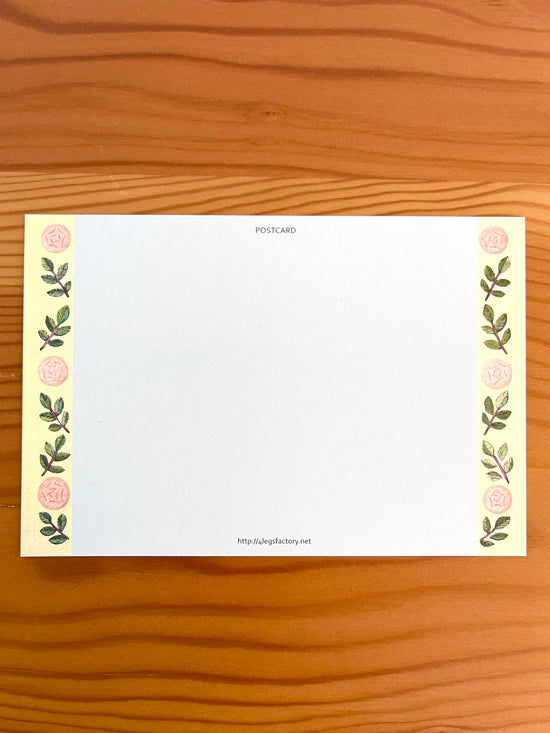 [4legs] Tortoise Shell & Rose postcard