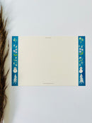 [4legs] White Sock Cat & Peony postcard