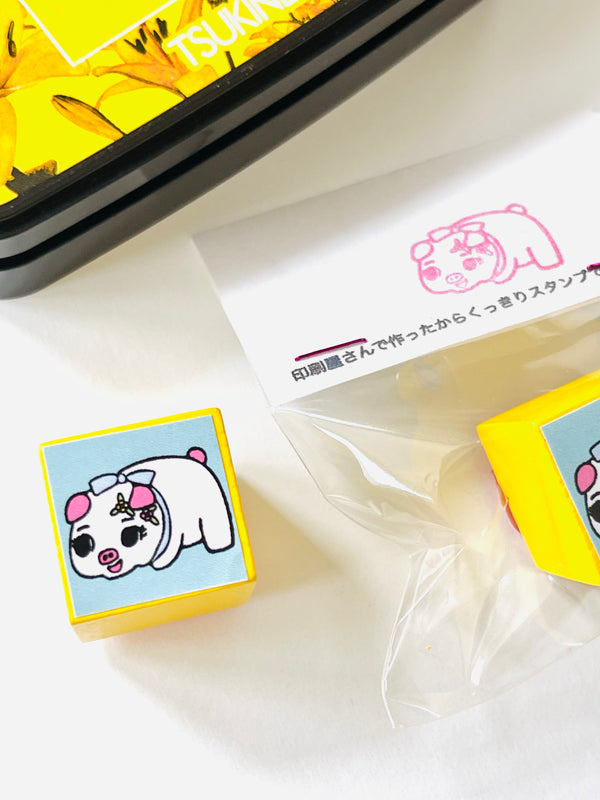 panda factory: Piggie Bank Mini Stamp
