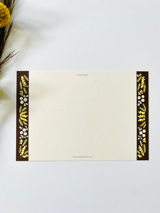 [4legs] Striped Tabby & Mimosa postcard