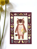 [4legs] Kijitora & Birds postcard
