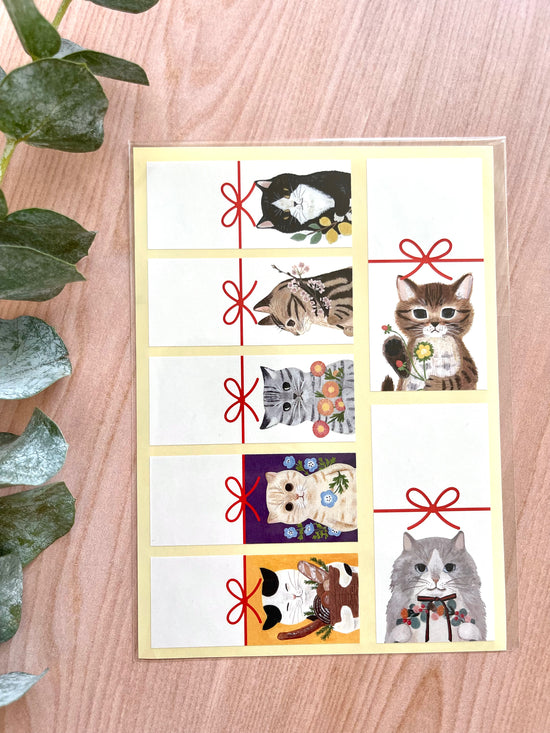 [4legs] Cat's Gift Tag stickers - style A