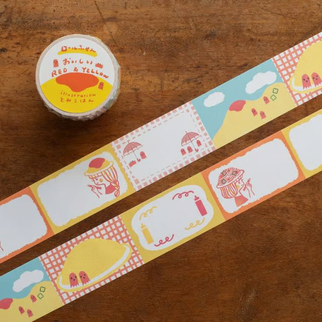 [Tegamisha] Tomikohan · "Delicious" Red & Yellow Jumbo Sticky Note Roll