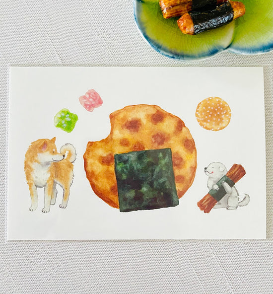 [Natsuka Murata] Shiba Oyatsu series: Rice Crackers postcard