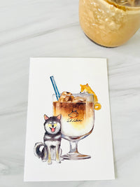 [Natsuka Murata] Shiba Delicious Summer series: Ice Coffee postcard
