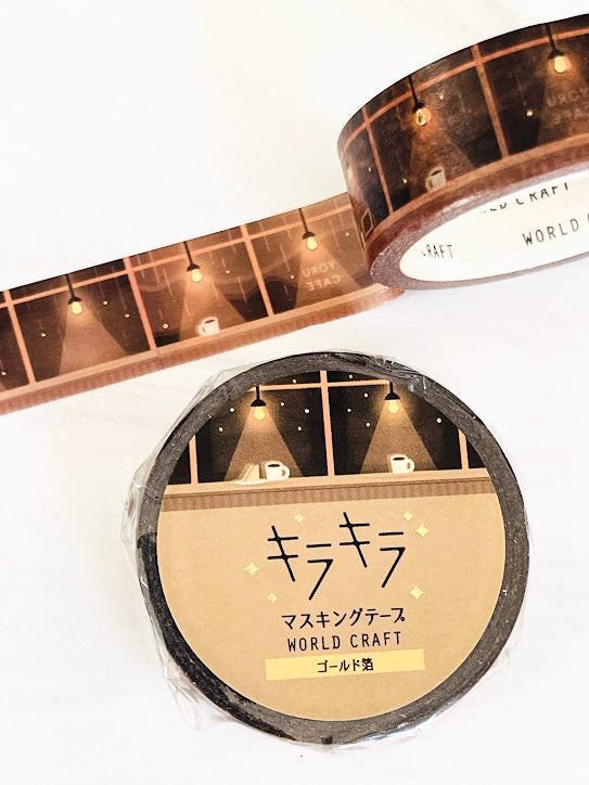 [World Craft] Kira Kira Coffee Bar washi tape (last chance • no restock)