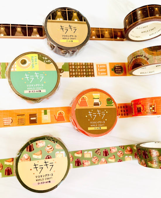 [World Craft] Kira Kira Coffee Bar washi tape (last chance • no restock)