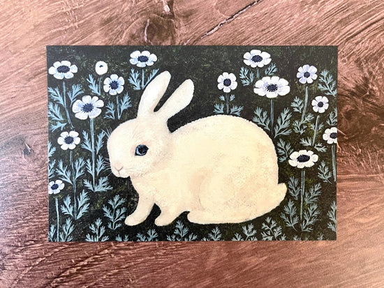 [4legs] Rabbit's Midnight Garden postcard