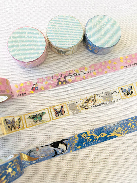 [SEAL-DO] Shinzi Katoh x Walking Literature series: Sakaguchi, Hesse, Hemingway washi tape