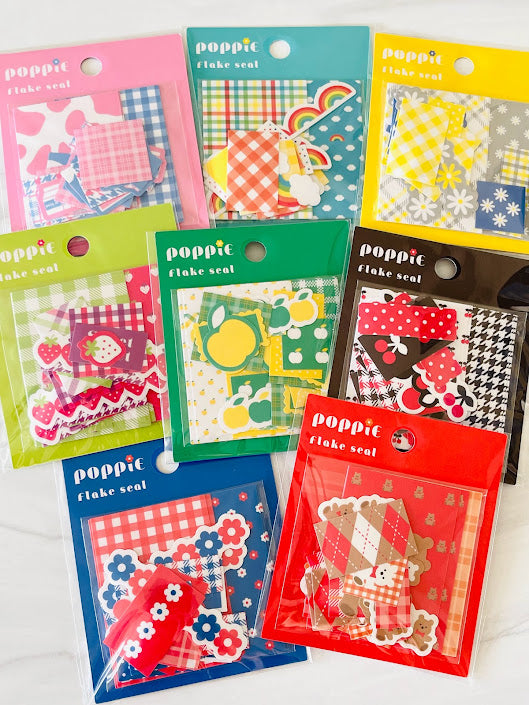 [World Craft] POPPiE Collection flake stickers (last chance • no restock)