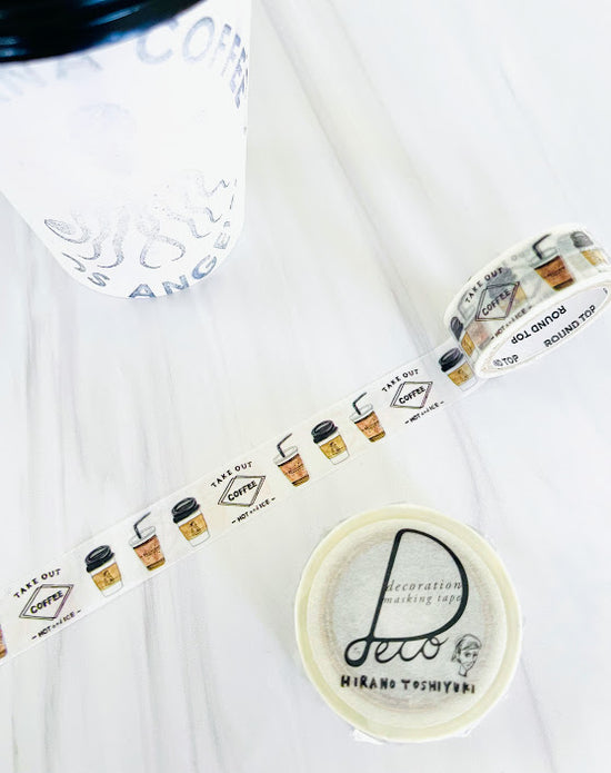 [Round Top] Coffee To-Go washi tape {discontinued • no restock}