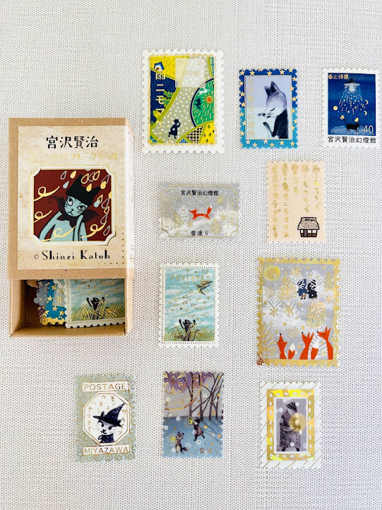 [SEAL-DO] Shinzi Katoh x Kenji Miyazawa "Be Not Defeated by the Rain" box flake stickers