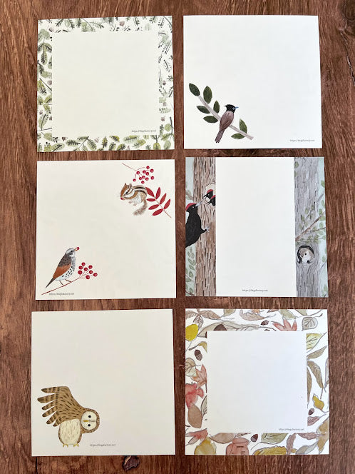 [4legs] Wild Birds loose memo set (56 sheets)